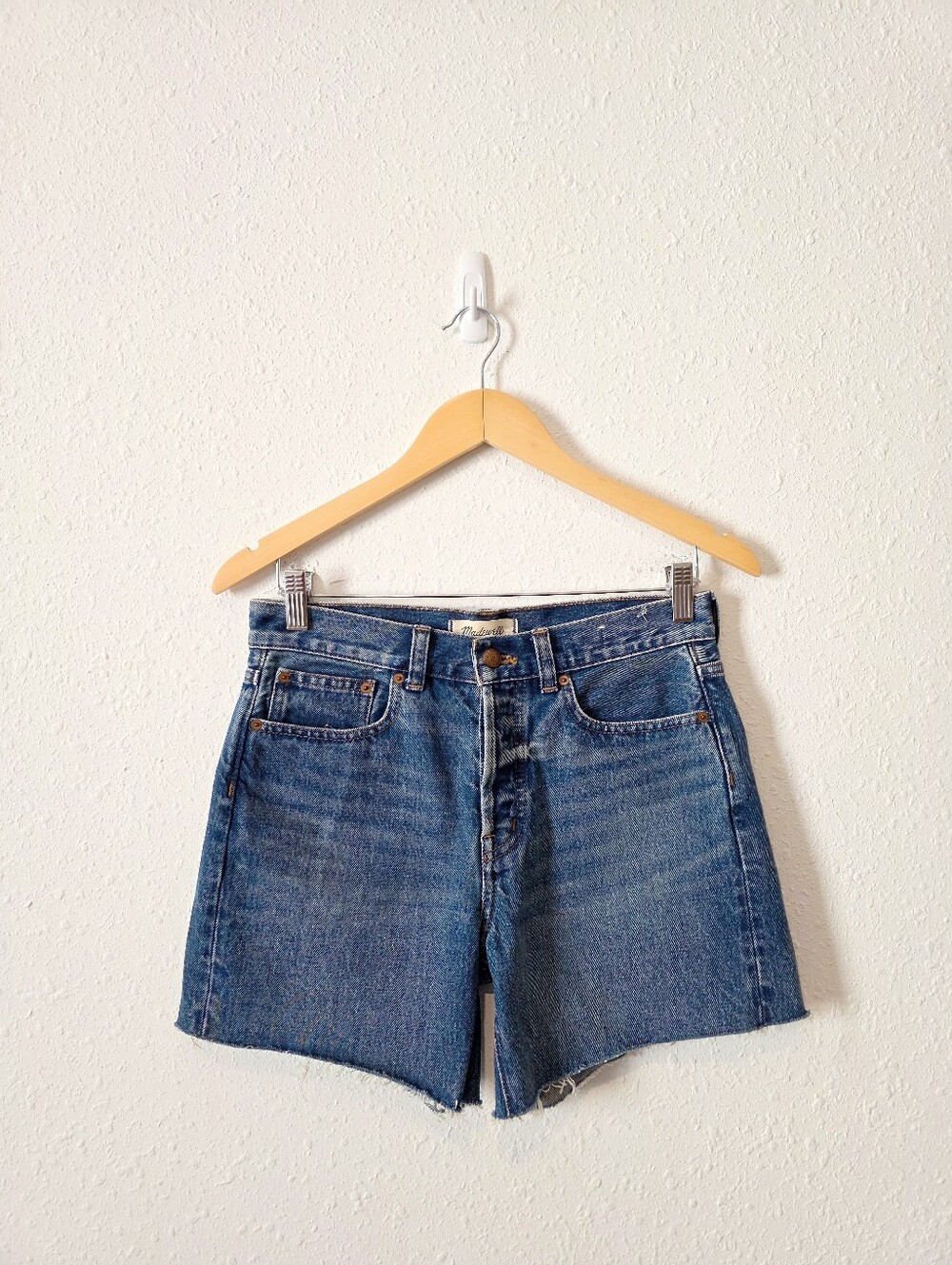 Madewell The Brynn Long Relaxed Denim Short 24
